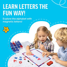 Load image into Gallery viewer, Inspired Thinkers Magnetic Letters - 240-Piece Alphabet Magnets for Kids w/ Foam Uppercase & Lowercase Letters, Double-Sided Dry Erase White Board - Classroom Supplies
