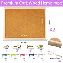 Load image into Gallery viewer, 2 Pcs Cork Board Bulletin Board, 16"X 13" Vision Corkboard, Decorative Hanging Pin Board Perfect for Home Office Decor, Classroom Wall Message Board (2 pcs Post-it)