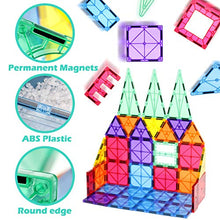 Load image into Gallery viewer, Magnetic Tiles Building Blocks STEM Magnet Blocks Toys for 3+ Year Old Boys and Girls,Educational Toy Gifts for Toddlers Kids Develop Children's Ability to Observe,Imagine,Practice.