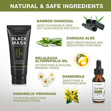 Load image into Gallery viewer, Blackhead Peel Off Face Mask, SHVYOG 3-in-1 Blackhead Remover Charcoal Mask with Brush & Tea Tree Serum, Purifying & Deep Cleansing Black Mask for Blackheads, Dirt, Acne, Pores Shrinking (100g+30ml)