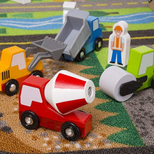 Load image into Gallery viewer, Melissa & Doug Deluxe Activity Road Rug Play Set with 49 Wooden Vehicles and Play Pieces