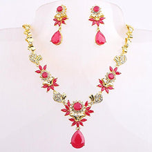 Load image into Gallery viewer, Zhiming Red with emerald Necklace