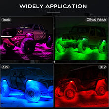 Load image into Gallery viewer, DR.CAR RGB LED Rock Lights, 4 Pods Multicolor Neon LED Light Kit with APP & Remote Control, 65 Scene Options, Music Sync, Timing, Exterior Car Lights Fit for Truk/ATV/UTV/Off-Road Vehicle, IP68
