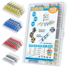 Load image into Gallery viewer, Solder Seal Wire Connectors - Heat Shrink Wire Connectors Butt Connectors, Waterproof Insulated Electrical Wire Terminals, Butt Splice for Automotive Marine Boat (130PCS)