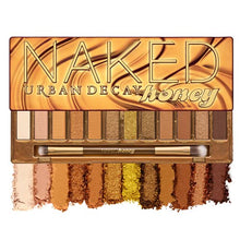 Load image into Gallery viewer, Urban Decay Naked Honey Eyeshadow Palette, 12 Golden Neutral Shades - Ultra-Blendable, Rich Colors with Velvety Texture - Set Includes Mirror & Double-Ended Makeup Brush