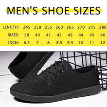 Load image into Gallery viewer, Men's Oxfords Dress Sneakers Mesh Black Slip On Shoes Workout Minimalist Laces Up Breathable Loafers Tennis Shoe Black Size 9.5