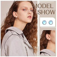 Load image into Gallery viewer, Fansilver 2Pairs Moonstone Stud Earrings for Women Sterling Silver Studs Rainbow Moonstone Earrings 6mm Round Moonstone Earrings Stud for Sensitive Ear Hypoallergenic