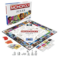 Load image into Gallery viewer, MONOPOLY: Pixar Edition Board Game for Kids 8 and Up, Buy Locations from Disney and Pixar's Toy Story, The Incredibles, Up, Coco, and More (Amazon Exclusive)