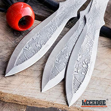 Load image into Gallery viewer, Tactical Knife Survival Knife Hunting Knife 6.5" Ninja Etched Throwing Knives Set Fixed Blade Knife Razor Sharp Edge Camping Accessories Survival Kit Tactical Gear 73826 (Silver)