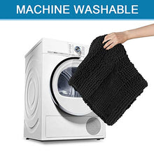 Load image into Gallery viewer, Bathroom Rugs Bath Mats Sets Super Absorbent Chenille Striped Bath Mats Non Skid Machine Wash Dry Rugs for Bathroom Floor Set of 2(Taupe Brown, 24 x 36 Plus 20 x 32 - Inches)