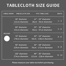 Load image into Gallery viewer, Romanstile Round Waterproof Tablecloth Stain Resistant and Wrinkle Free Table Cloths for Kitchen Dining/Party/Wedding Indoor and Outdoor Use Washable Polyester Table Cover (Light Brown, 70 inch)