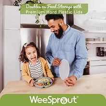 Load image into Gallery viewer, WeeSprout Suction Plates with Lids for Babies & Toddlers | 100% Silicone | Plates Stay Put with Suction Feature | Divided Design | Microwave & Dishwasher Safe | 3 Pack