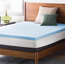 Load image into Gallery viewer, LUCID 3 Inch Gel Memory Foam Topper Zippered Enclosure Mattress Topper Cover, Twin