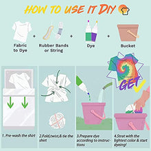 Load image into Gallery viewer, DIY Tie Dye Kits, Emooqi 32 Colours All-in-1 Tie Dye Set contain 32 Bag Pigments, Rubber Bands, Gloves, sealed bag,Apron and Table Covers for Craft Arts Fabric Textile Party DIY Handmade Project