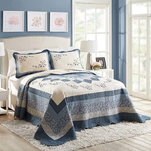 Load image into Gallery viewer, Modern Heirloom Collection Charlotte Bedspread, King, Blue