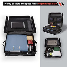 Load image into Gallery viewer, FLYPAL Fireproof Document Organizer Bag with Lock, U.S Patented Fully Enclosed Flap Design, 3-Layer File Storage Box with Dividers, Waterproof File Holder, Fire Proof Container and Case,17.5 x 13 x 5”
