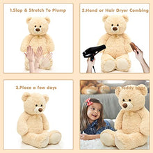 Load image into Gallery viewer, MorisMos Giant Teddy Bear Stuffed Animal Plush, 35.4 inches Big Teddy Bear, Soft Plush Toy, Plush Teddy Bear Stuffed Animal for Girlfriend Kids on Valentines Christmas Birthday Party, Beige