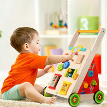 Load image into Gallery viewer, cossy Wooden Baby Learning Walker Toddler Toys for 18 Months (Updated Version)