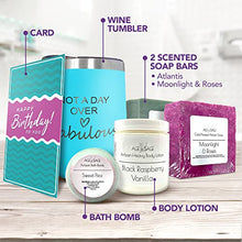 Load image into Gallery viewer, Age of Sage Fabulous Box - Soap, Bath Bomb, Body Lotion, and Tumbler Set - Spa Baskets For a Birthday, Mothers Day, and Anniversary - Unique Bath Kit for Sister, Mother, Daughter, New Mom, Niece