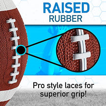 Load image into Gallery viewer, Franklin Sports Junior Football - Grip-Rite 100 - Kids Junior Size Rubber Football - Youth Football - Durable Outdoor Rubber Football - Brown/White