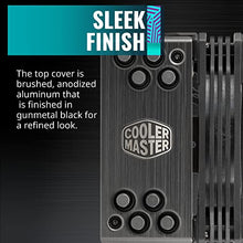 Load image into Gallery viewer, Cooler Master Hyper 212 Black Edition RGB CPU Air Cooler, SF120R RGB Fan, Anodized Gun-Metal Black, Brushed Nickel Fins, 4 Copper Direct Contact Heat Pipes for AMD Ryzen/Intel LGA1151