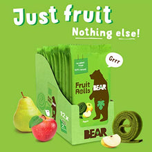 Load image into Gallery viewer, BEAR Real Fruit Snack Rolls - Gluten Free, Vegan, and Non-GMO - Apple (2 Rolls Per Pack) - Healthy School And Lunch Snacks For Kids And Adults 0.7 Ounce (Pack of 12)