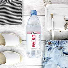 Load image into Gallery viewer, evian Natural Spring Water 1 Liter (Pack of 6), Naturally Filtered Spring Water, Naturally Filtered Spring Water in Large Bottles