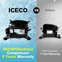 Load image into Gallery viewer, ICECO VL60 Dual Zone Portable Refrigerator with SECOP Compressor, 60 Liters Platinum Compact Refrigerator, DC 12/24V, AC 110-240V, 0℉ to 50℉, Home & Car Use (with Insulated Cover)