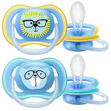 Load image into Gallery viewer, Philips AVENT Ultra Air Pacifier 18+ Months, SCF349/44, Blue, (Pack of 4)