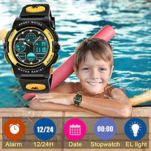 Load image into Gallery viewer, SYOKZEY Cool Toys for 6-15 Year Old Boys, Watches for Kids 8-12 Waterproof Sports Digital Watches Gifts for Teen Boys Birthday Christmas Gifts for 6-11 Year Old Girls Stocking Fillers for Kids Yellow