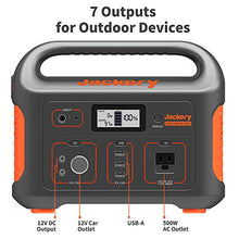 Load image into Gallery viewer, Jackery Portable Power Station Explorer 500, 518Wh Outdoor Solar Generator Mobile Lithium Battery Pack with 110V/500W AC Outlet (Solar Panel Optional) for Road Trip Camping, Outdoor Adventure
