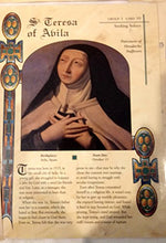 Load image into Gallery viewer, Set of 12 Saints Study Cards, Lives of Saints Study Cards, Catholic Religious Saints Laminated Study Cards,
