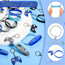 Load image into Gallery viewer, 36 Pieces Video Game Party Favors Includes Video Game Bracelets Wristbands Gaming Party Bags with Drawstring Game Controller Keychains for Video Game Birthday Party Favors Supplies