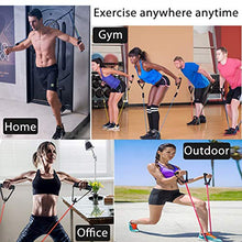 Load image into Gallery viewer, Resistance Bands with Handles - 14 Pack Exercise Bands Set Workout Bands Adjustable Durable Fitness Bands with Door Anchor,Legs Ankle Straps for Resistance Training, Physical Therapy,Home Workouts