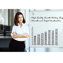 Load image into Gallery viewer, Lockways White Board Dry Erase Board 48 x 36 - Magnetic Whiteboard 4 X 3, Silver Aluminium Frame, Set Including 1 Detachable Aluminum Marker Tray, 3 Dry Erase Markers, 8 Magnets
