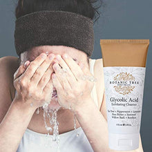 Load image into Gallery viewer, Botanic Tree Glycolic Acid Face Wash-Facial Exfoliating Cleanser w/ 10% Glycolic Acid-Acne Facial Wash For a Deep Clean-Anti Aging AHA Peel for Acne, Wrinkle Reduction-Natural Skin Facewash Scrub for Cystic Acne-6 Oz