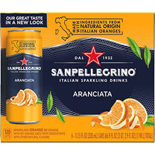 Load image into Gallery viewer, Sanpellegrino Italian Sparkling Drink Aranciata, Sparkling Orange Beverage, 6 Pack of 11.15 Fl Oz Cans