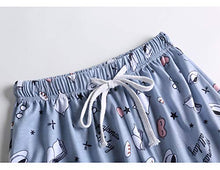 Load image into Gallery viewer, VENTELAN Pajama Set For Women Cute PJS Summer Short Sleeve Shorts Sleepwear L Grey