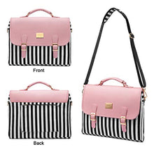 Load image into Gallery viewer, Computer Bag Laptop Bag for Women Cute Laptop Sleeve Case for Work College, Stripe-Pink, 14-Inch