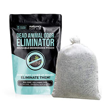 Load image into Gallery viewer, Dead Animal Smell Removal Reusable Deodorant Pouch. Eliminate dead Animal Smell Without Scent. Decay Odor Remover. Fragrance Free. Pet and Kid Safe. Extra Large, Covers 375 Square Feet.