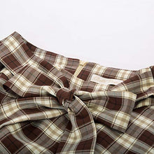 Load image into Gallery viewer, Belle Poque Brown Plaid Skirt for Women Plus Size Long Skirts with Pocket, XX-Large