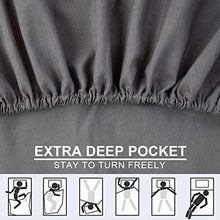 Load image into Gallery viewer, TEKAMON Premium 4 Piece Bed Sheet Set 1800 Bedding 100% Microfiber Polyester - Super Soft, Warm, Breathable, Cooling, Wrinkle and Fade Resistant - 10-16'' Extra Deep Pockets - Queen, Dark Grey