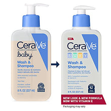 Load image into Gallery viewer, CeraVe Baby Wash & Shampoo | Fragrance, Paraben, & Sulfate Free Shampoo for Tear-Free Baby Bath Time | 8 Ounce