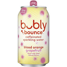 Load image into Gallery viewer, Bubly Bounce Caffeinated Sparkling Water Blood Orange Grapefruit, 12oz Cans (8 Pack), 96 Fl Oz