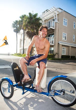 Load image into Gallery viewer, Mobo Cruiser Triton Pro Recumbent Trike. Adult Beach Cruiser Tricycle for Women & Men. Petal 3-Wheel Bike , Red, 28 x 29 x 48 inches (61” extended)