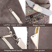 Load image into Gallery viewer, Womens Backpack Purse Canvas Purse 3-Way Crossbody Bag Boho Shoulder Tote Bags Girls (Grey - bohemian)