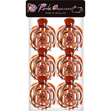 Load image into Gallery viewer, RC ROCHE ORNAMENT 6 Pcs Womens Stylish Rose Dome Comb Clamp Shell Plastic No Slip Strong Secure Grip Side Slide Bun Maker Beauty Accessory Hair Clip, Large Brown