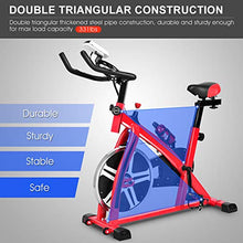Load image into Gallery viewer, Goplus Indoor Cycling Bike, Stationary Bicycle Exercise Bike with Flywheel and LCD Display, Cardio Fitness Cycle Trainer Professional Exercise Bike for Home and Gym Use