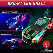 Load image into Gallery viewer, Force1 Techno Racer Remote Control Car for Kids - LED RC Car, High Speed Race Drift Car Toy with Music, Engine Sounds, Light Up Car Shell, and Easy Remote Control (Red)