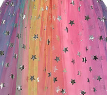 Load image into Gallery viewer, JoJo Siwa Rainbow Little Girls Tulle Mesh Tutu Skirt with Stars 7-8